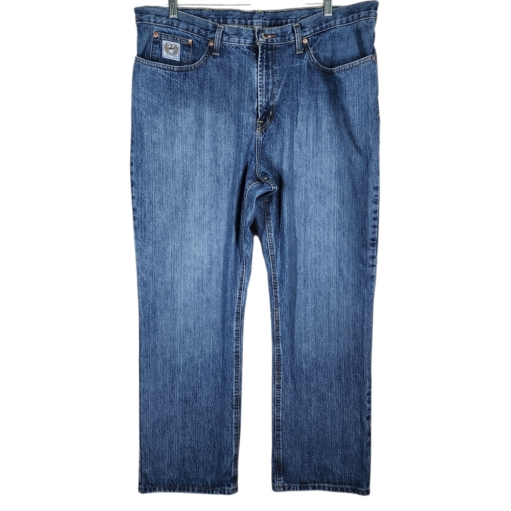 CINCH STRAIGHT LEG 5 POCKET DENIM LIGHT WASH JEANS